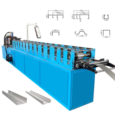 Yüksek Hızlı Bıçaklama Bıçaklı C U Stud ve Track Roll Forming Makinesi