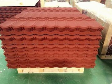 Renkli Taş Boyalı Galvanizli Çelik Kaplı Metal Çatı Kiremitleri