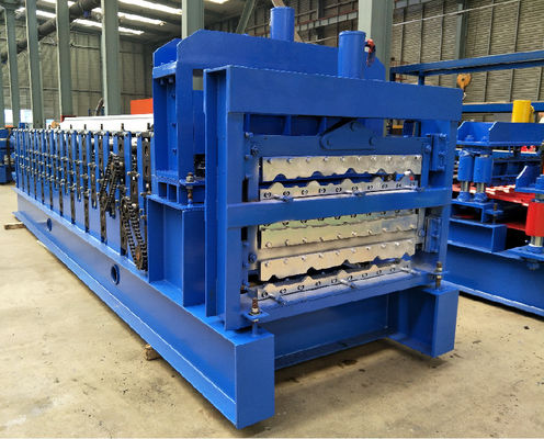 Üç Katmanlı 0.3mm Çatı Sayfası Şekillendirme Makinesi Plc