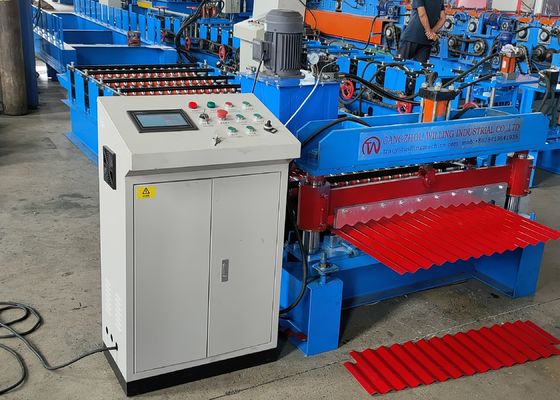 Oluklu 840mm Dokunmatik Kiremit Rulo Şekillendirme Makinesi