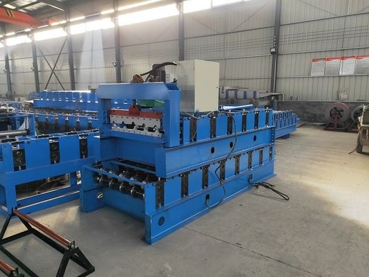 Yamuk 760mm 5 Kaburga PLC Kiremit Rulo Şekillendirme Makinesi