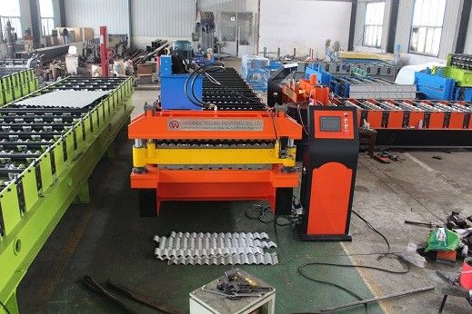 Metal Çelik Çatı İçin Plc Kontrol 0.3mm Çift Katmanlı Rulo Şekillendirme Makinesi