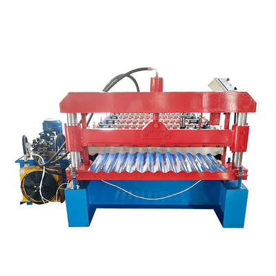 Oluklu Galvanizli Sac Panel Rulo Şekillendirme Makinesi PLC Kontrolü