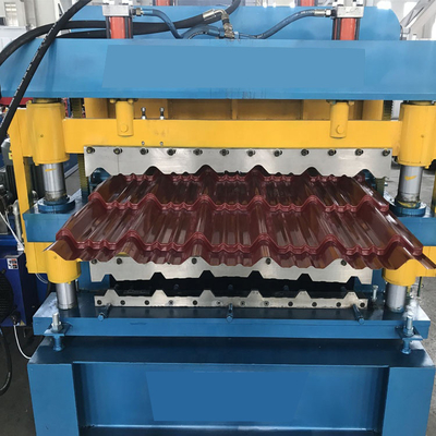 20m / Min Chaindrive Çift Katmanlı Rulo Şekillendirme Makinesi 0.3mm Kiremit Levha Yapımı