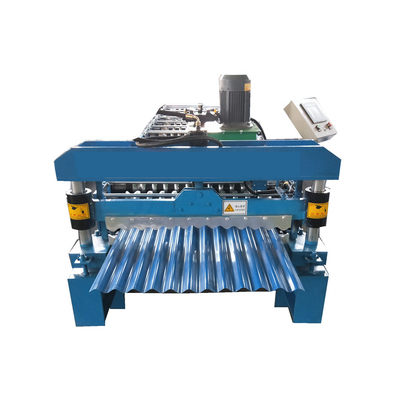 7/8 Çatı Rulo Şekillendirme Makinesi Oluklu Galvanizli Metal Otomatik Kesme
