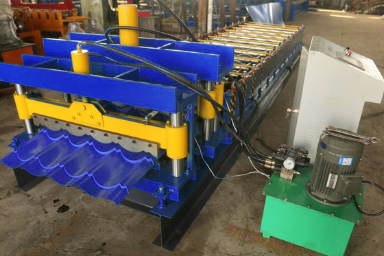 Çelik Kiremit Profili İçin Şanzıman Tahrik Tipi 0.9mm Çatı Rulo Şekillendirme Makinesi