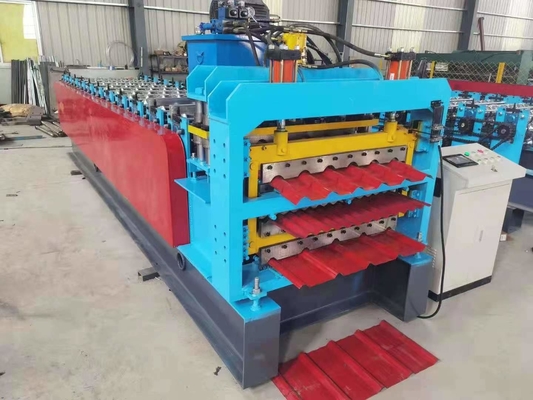 Panel 4kw Ibr Çatı Makinesi Oluklu Metal Çelik Sırlı Çini Levha Üç Katmanlı