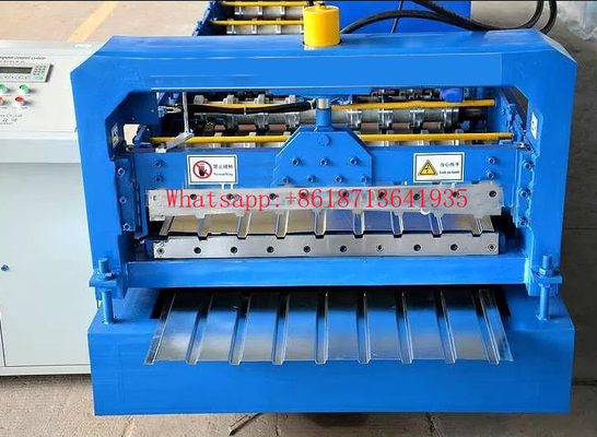 Trapez Çatı 1250mm Duvar Paneli Rulo Şekillendirme Makinesi Galvanizli Çelik